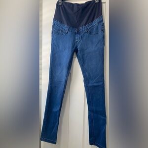 Ripe Denim Women's Dark Wash Skinny Denim Maternity Jeans Sz small